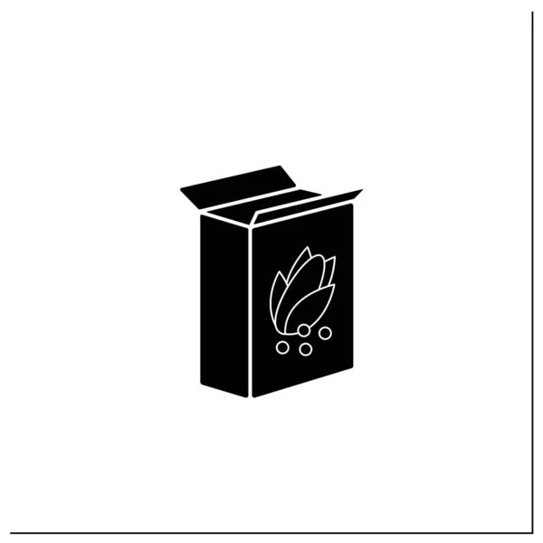 Kaffee in Tüten Glyphen-Symbol — Stockvektor