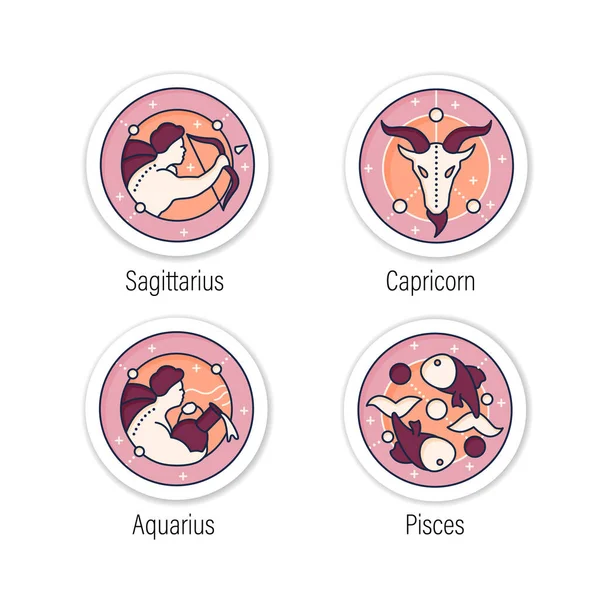 Stickers Zodiaque icônes — Image vectorielle