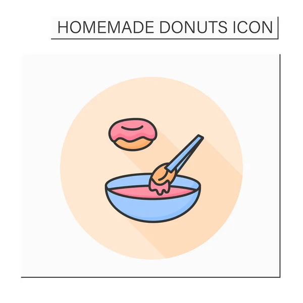 Піктограма кольору глазурування пончика — стоковий вектор