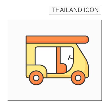 Tuk tuk color icon
