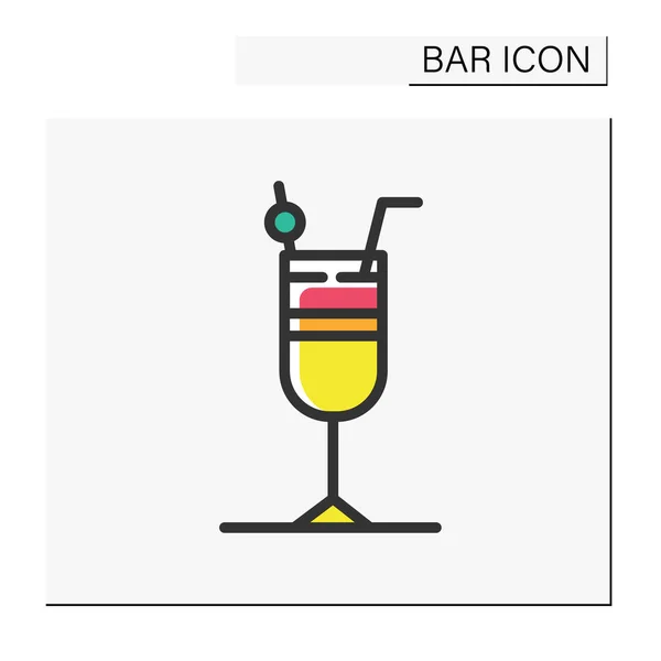 Icône couleur cocktail — Image vectorielle
