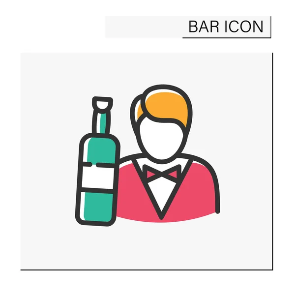 Icône de couleur Barman — Image vectorielle
