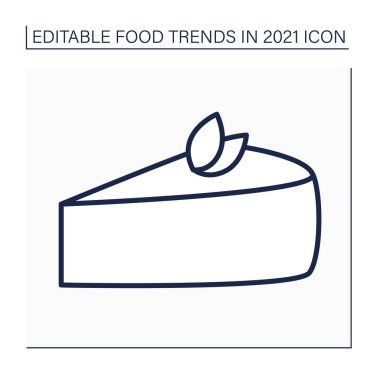 Cheesecake çizgisi simgesi