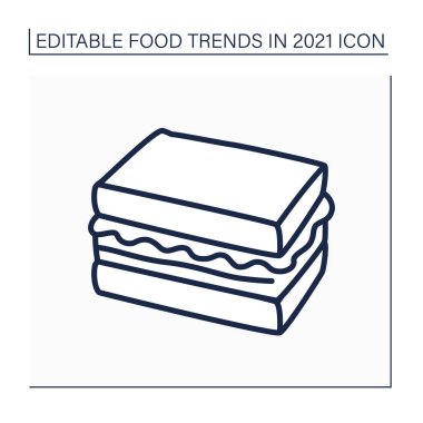 Sandviç çizgisi simgesi