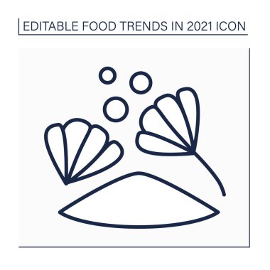 Hindiba içecek çizgisi simgesi