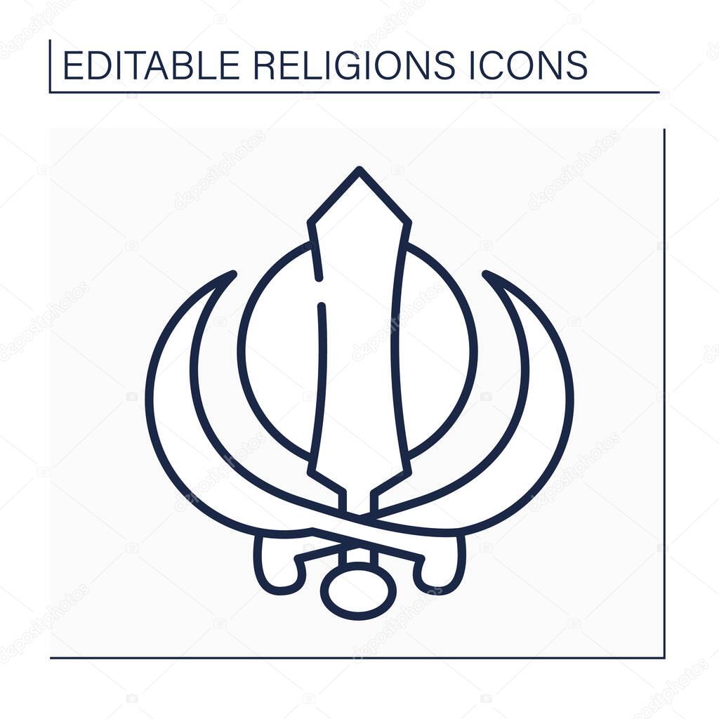 Sikhism line icon
