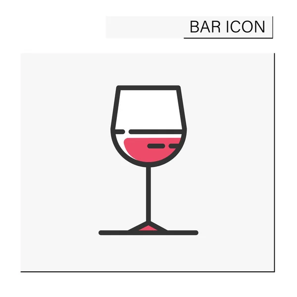 Ikona koloru kieliszka do wina — Wektor stockowy