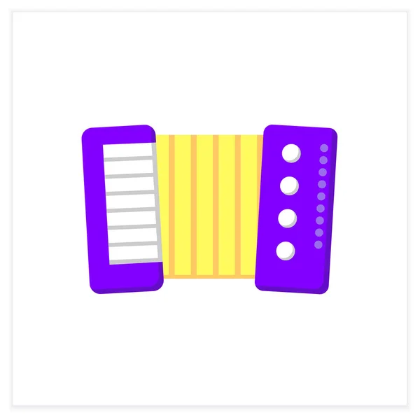 Icône plate accordéon — Image vectorielle