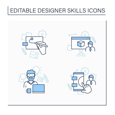 Tasarımcı becerileri satır simgeleri ayarlandı