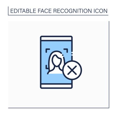 Yüz tarama satırı simgesi reddedildi