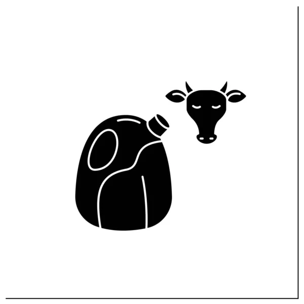 Ikona glifów mleka — Wektor stockowy
