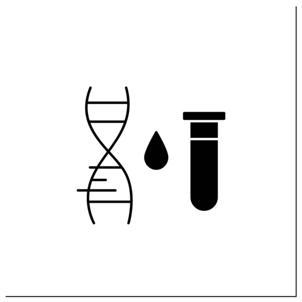 Icona linea provetta — Vettoriale Stock