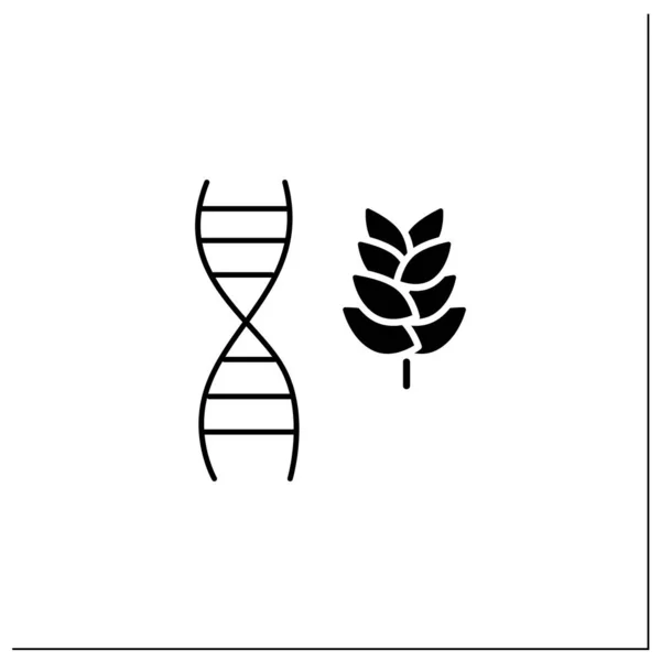 Icona glifo ritaglio non OGM — Vettoriale Stock