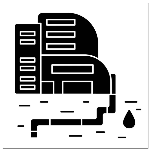 Pictogram watervoorziening hiëroglief — Stockvector