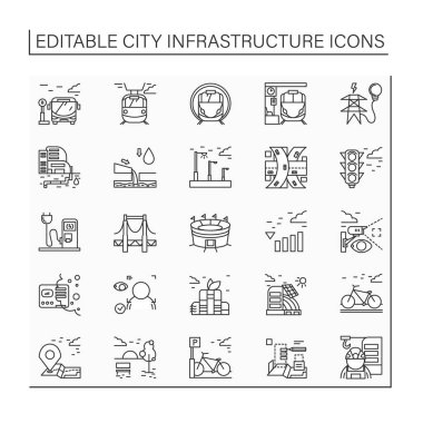 Şehir altyapı hattı simgeleri ayarlandı