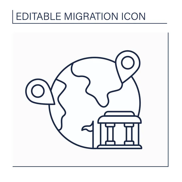 Betreute Migration — Stockvektor