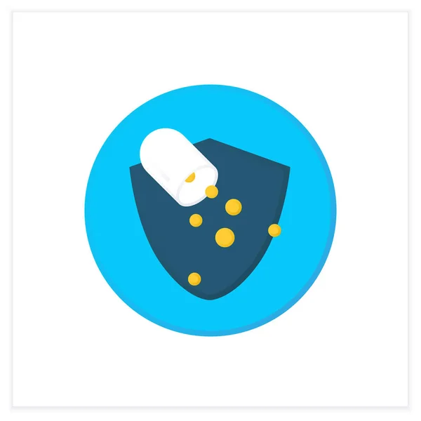 Probiotiques en capsule icône plate — Image vectorielle