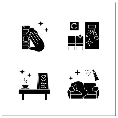  Yüzey dezenfeksiyon simgeleri ayarlandı