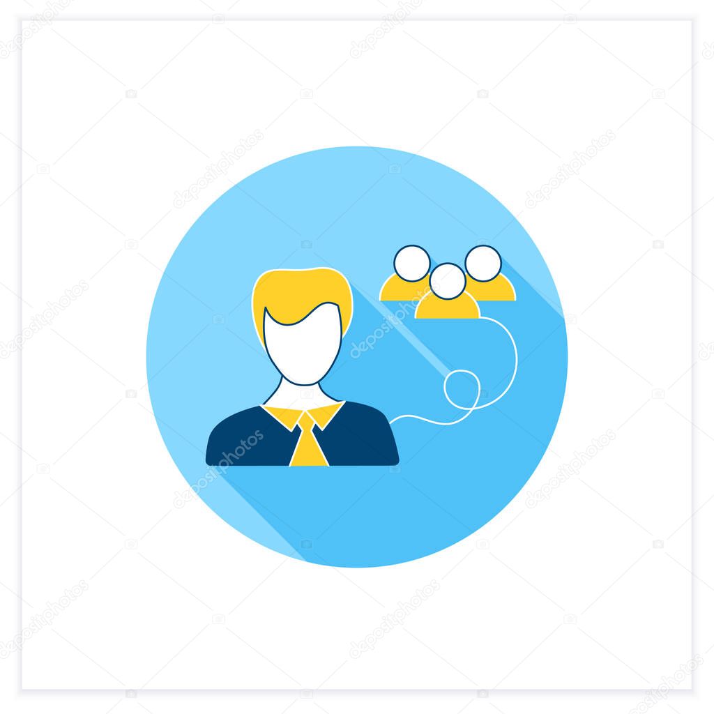 Public relations officer flat icon