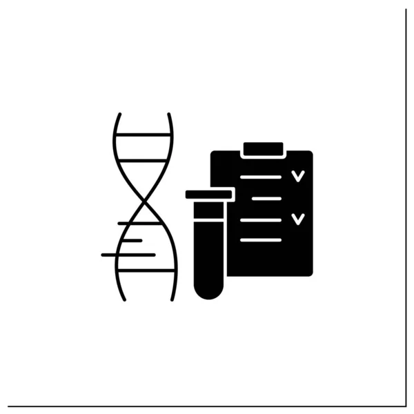 Ícone de glifo de teste de OGM —  Vetores de Stock