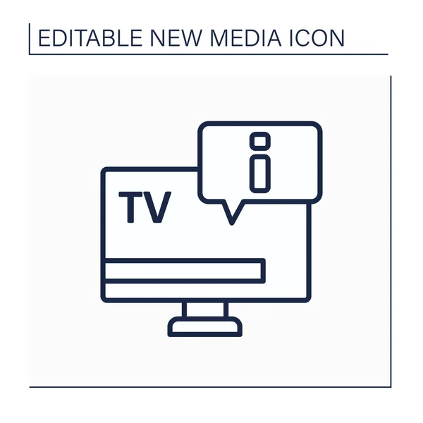 TV line icon — Stock Vector