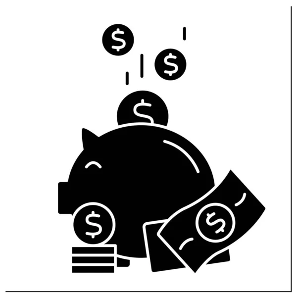 Ikona Money glyph — Stockový vektor