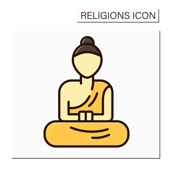 Икона цвета буддизма — стоковый вектор