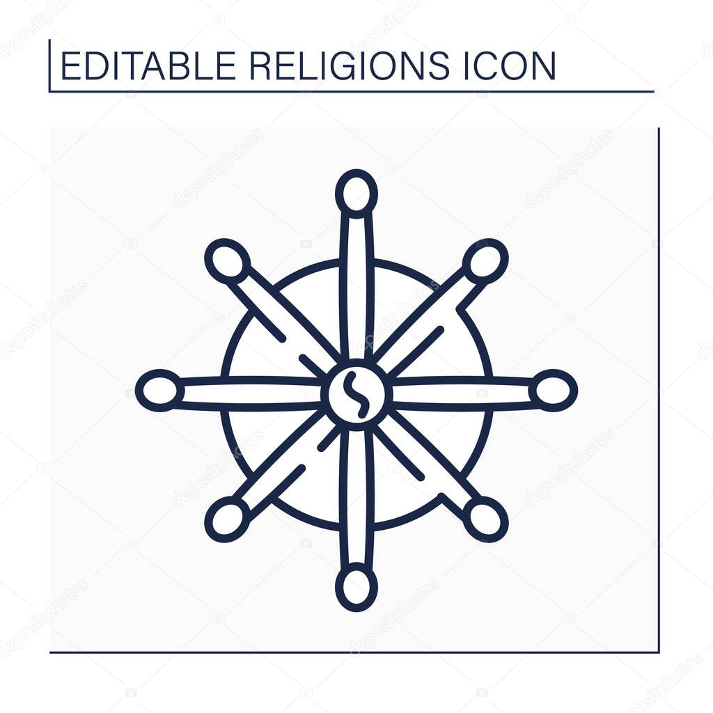 Buddhism line icon