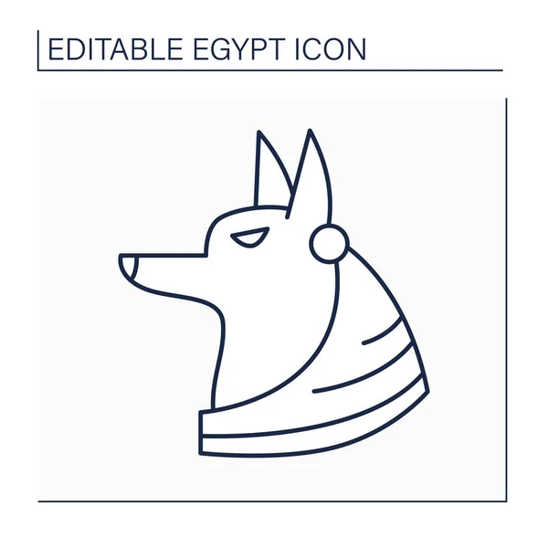 Icône ligne Anubis — Image vectorielle
