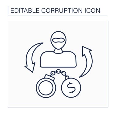 Suç örgütü çizgisi simgesi