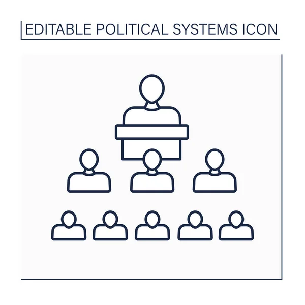 Struktura ikona linii politycznej — Wektor stockowy