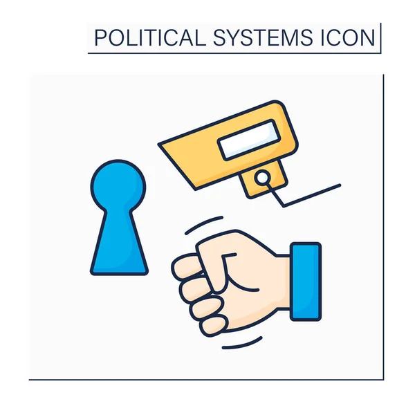 Totalitarian regime color icon — Stock Vector