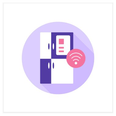 Akıllı buzdolabı düz simgesi