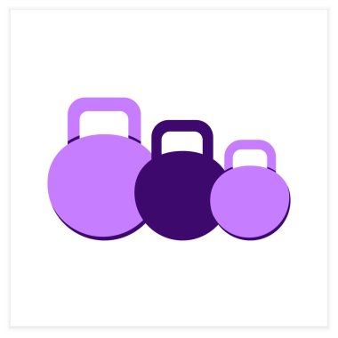 Kettlebell düz simgesi