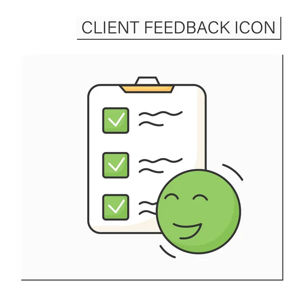 Positiv feedback färg ikon — Stock vektor