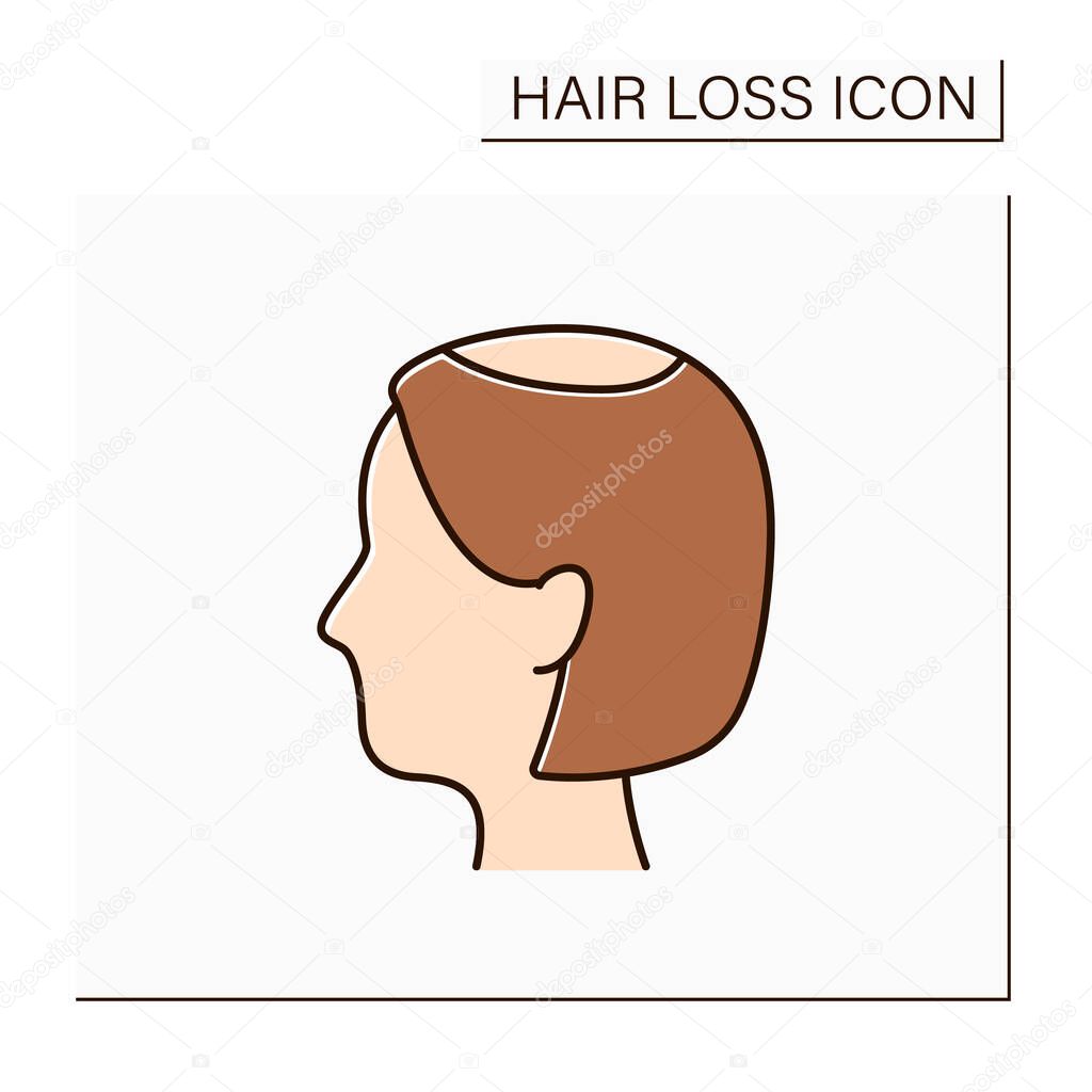 Hair loss color icon