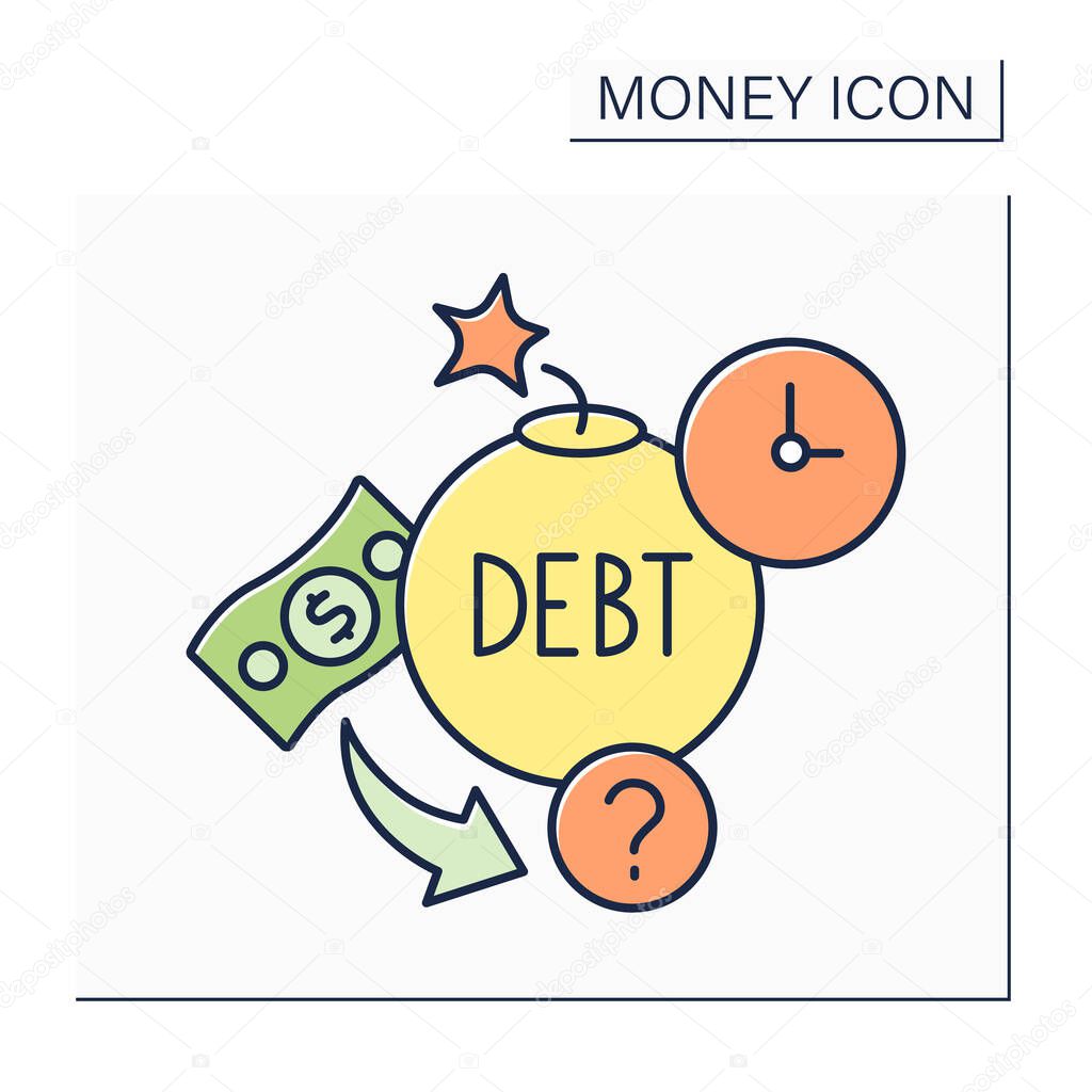 Debt color icon