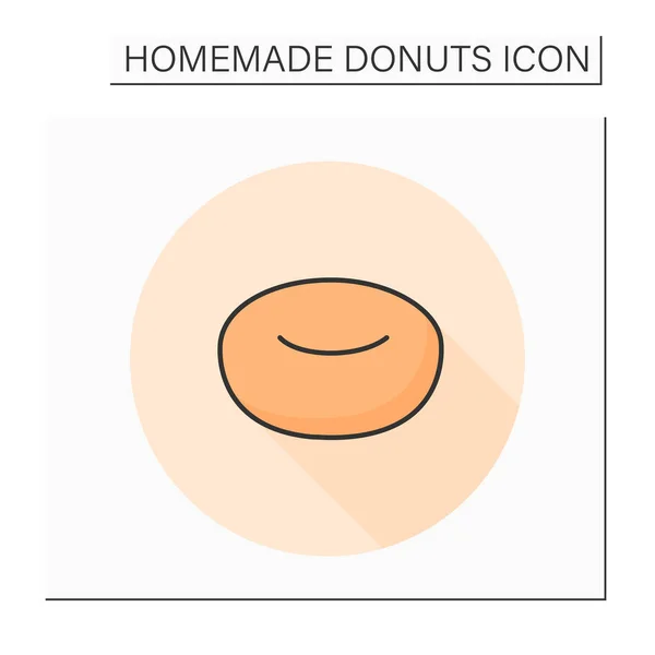 Icono de color de donut de levadura — Vector de stock