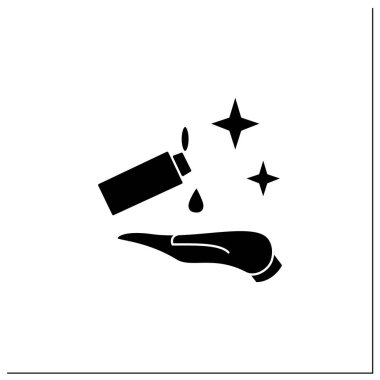 Eller kabartma simgesini temizliyor