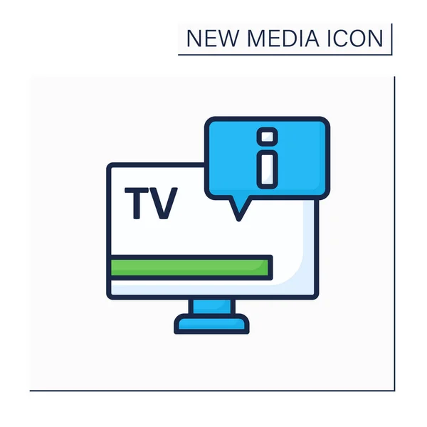 TV color icon — Stock Vector