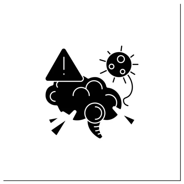 Hersenbeschadiging hiëroglief pictogram — Stockvector