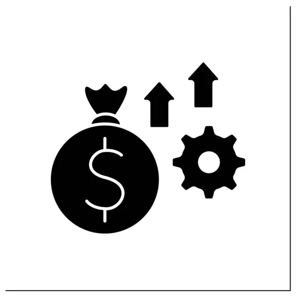 Icona del glifo delle investizioni — Vettoriale Stock