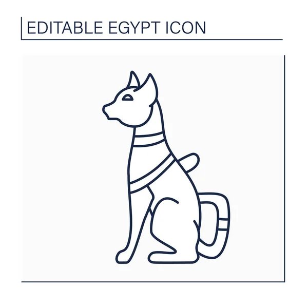 Egypte chat ligne icône — Image vectorielle