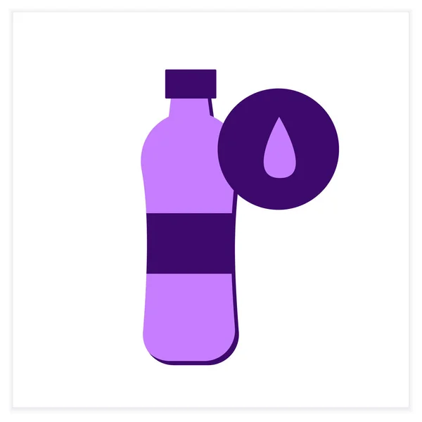 Ícone de garrafa de água plana —  Vetores de Stock