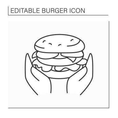 Burger sever çizgisi simgesi