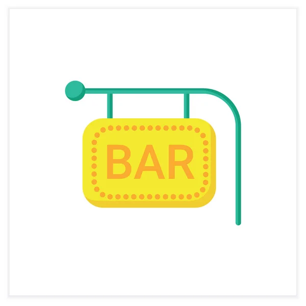 Signo de barra icono plano — Vector de stock