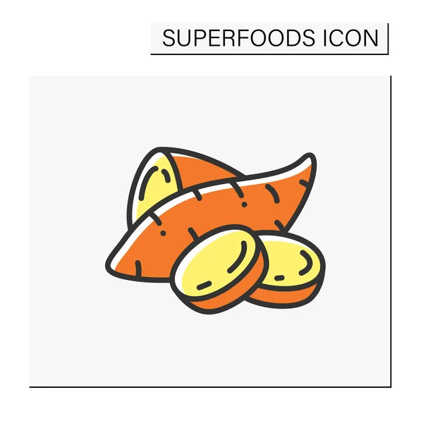Icono de color batatas — Vector de stock