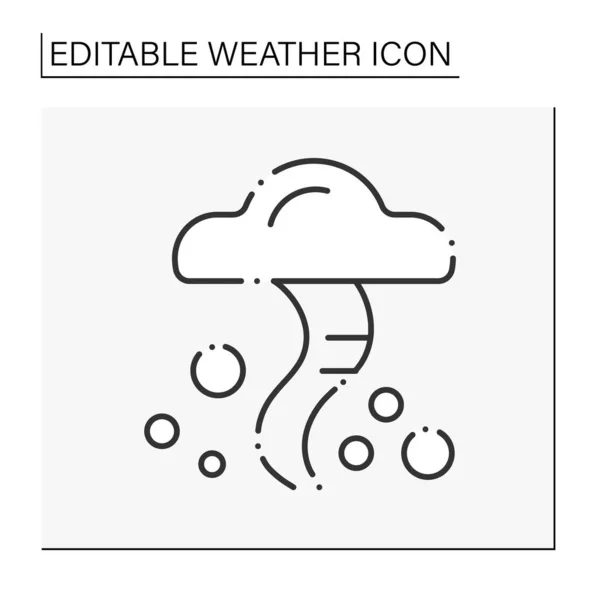 Tornado lijn pictogram — Stockvector