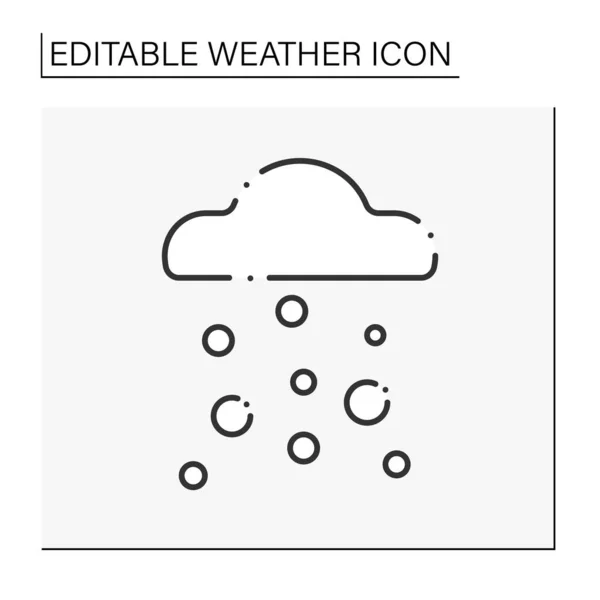 Hail line icon — Stock Vector