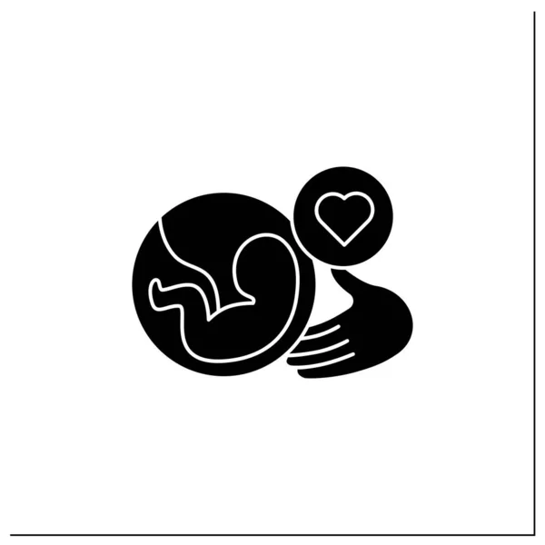 Terhességi ellátás glyph ikon — Stock Vector
